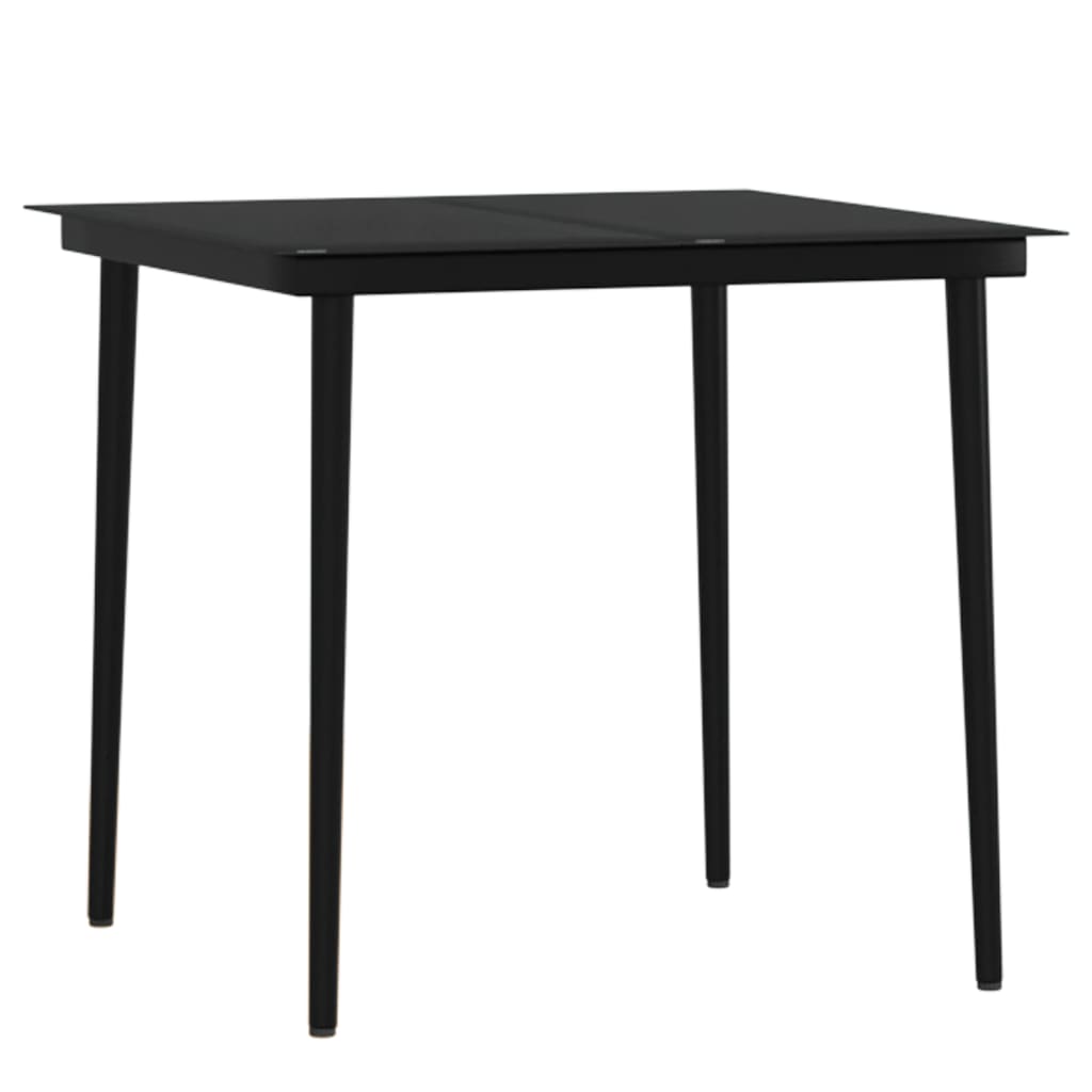 Set da Pranzo da Giardino 3 pz con Cuscini Nero | homemem39