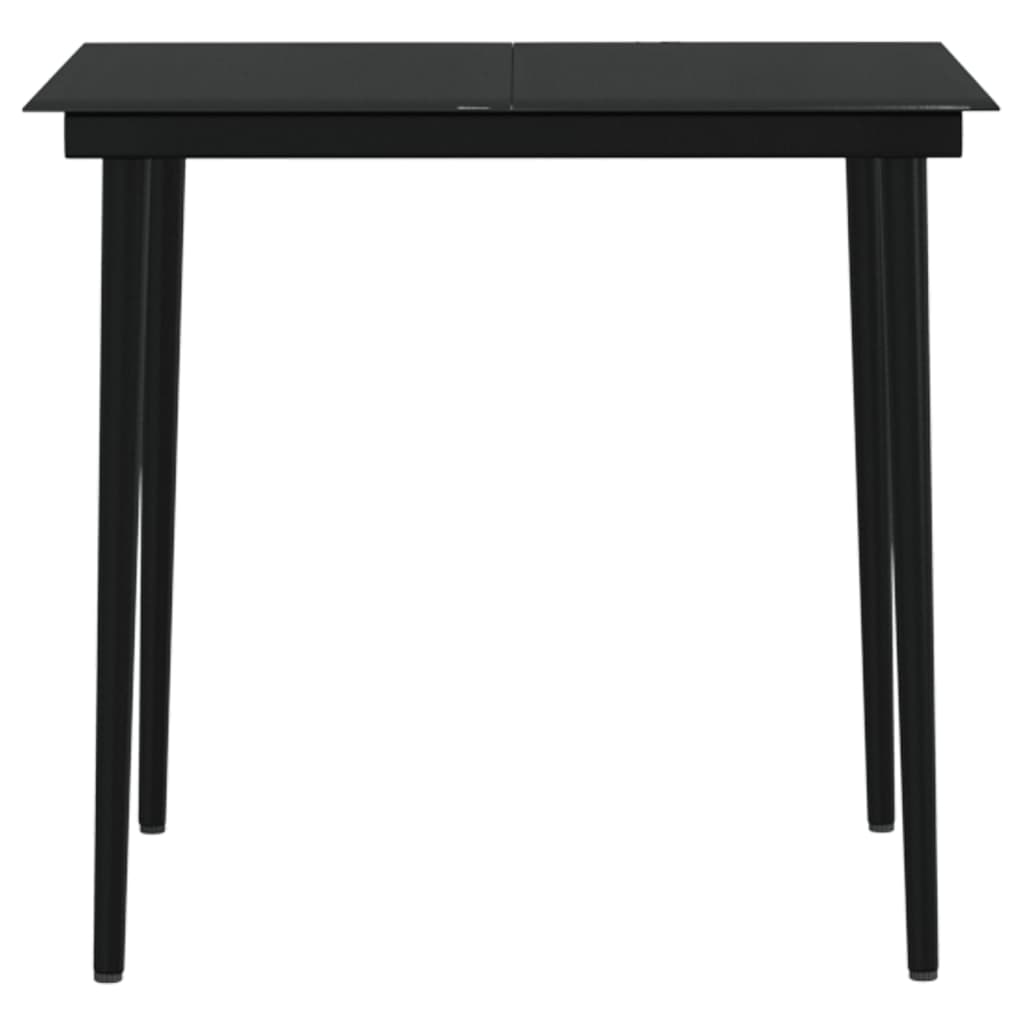 Set da Pranzo da Giardino 3 pz con Cuscini Nero | homemem39