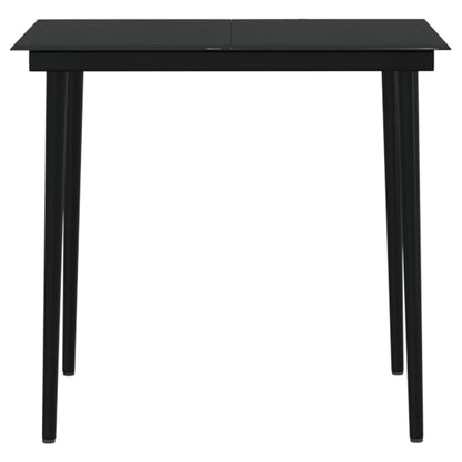 Set da Pranzo da Giardino 3 pz con Cuscini Nero | homemem39