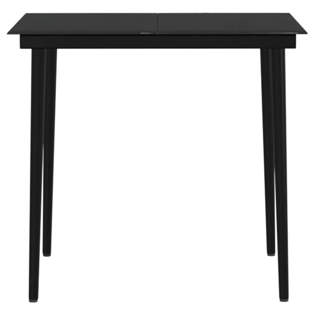 Set da Pranzo da Giardino 5 pz con Cuscini Nero | homemem39