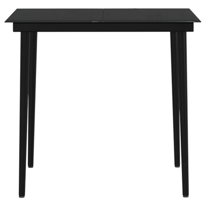 Set da Pranzo da Giardino 5 pz con Cuscini Nero | homemem39