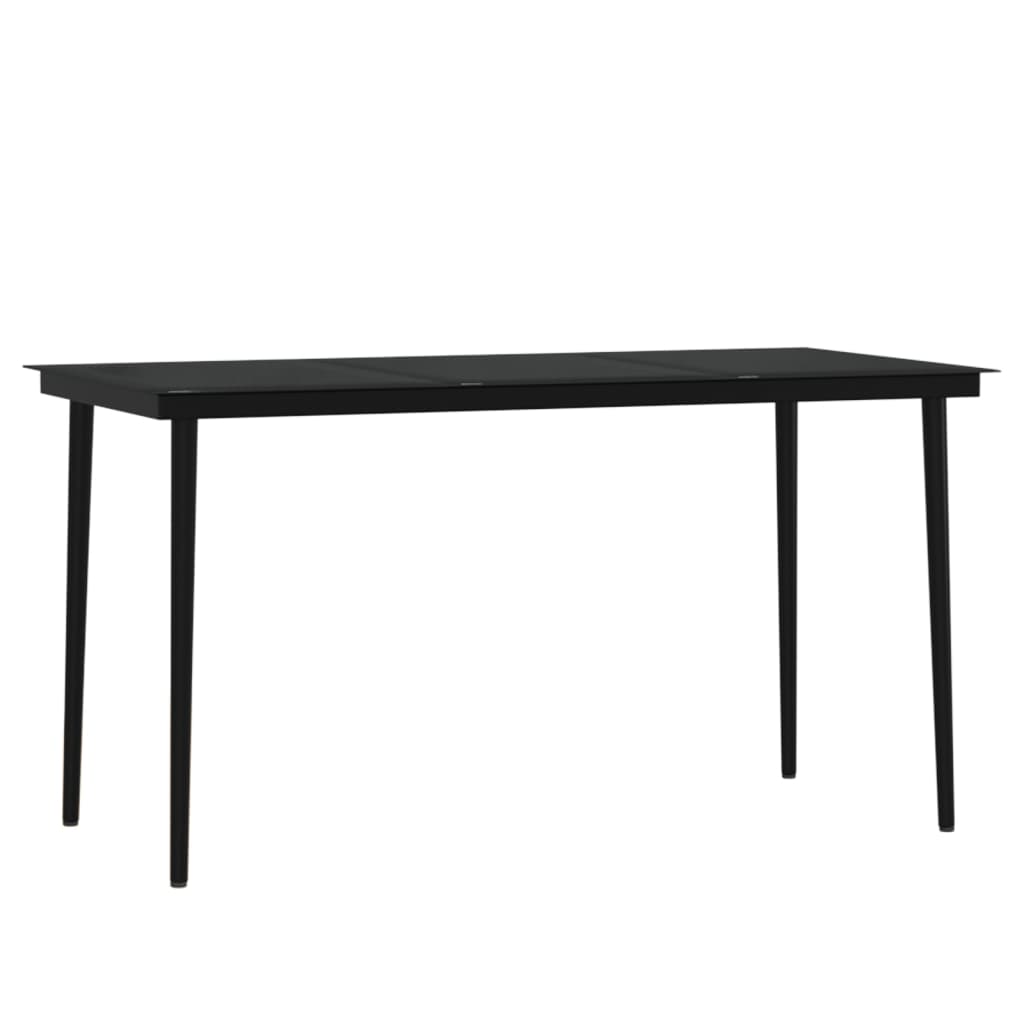 Set da Pranzo da Giardino 5 pz con Cuscini Nero | homemem39