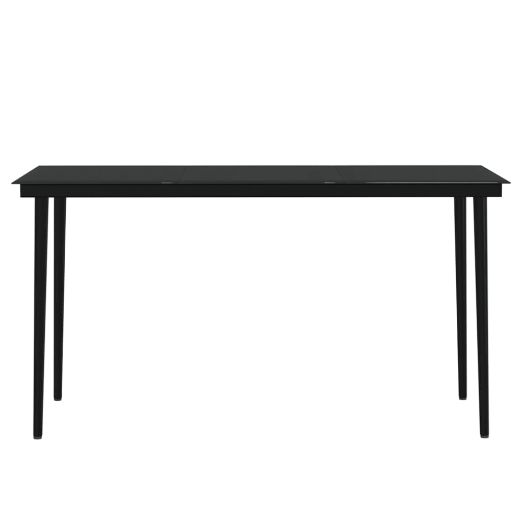 Set da Pranzo da Giardino 7 pz con Cuscini Nero | homemem39