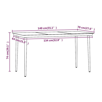 Set da Pranzo da Giardino 7 pz con Cuscini Nero | homemem39