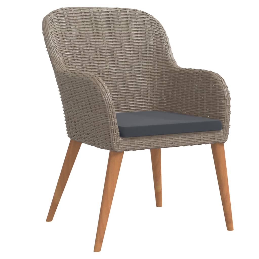 Set da Pranzo da Giardino 7 pz con Cuscini Marrone | homemem39