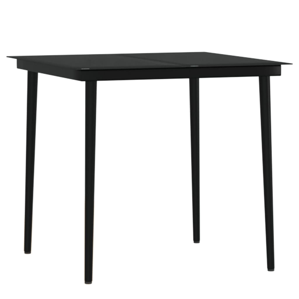 Set da Pranzo da Giardino 5 pz con Cuscini Nero - homemem39