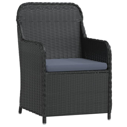 Set da Pranzo da Giardino 9 pz con Cuscini Nero - homemem39