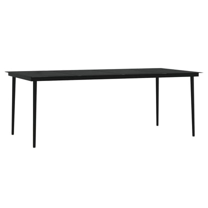 Set da Pranzo da Giardino 9 pz con Cuscini Nero - homemem39