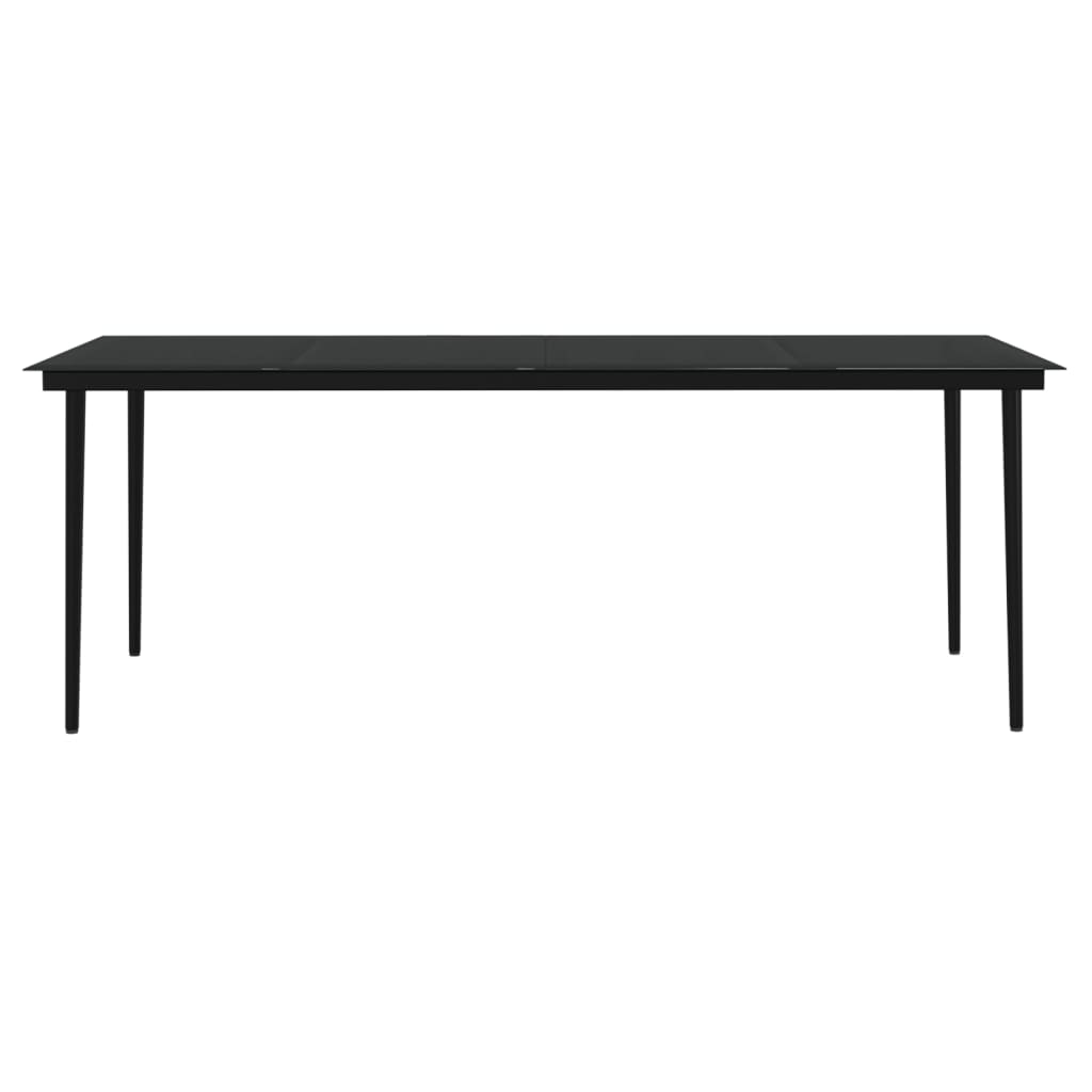 Set da Pranzo da Giardino 9 pz con Cuscini Nero - homemem39