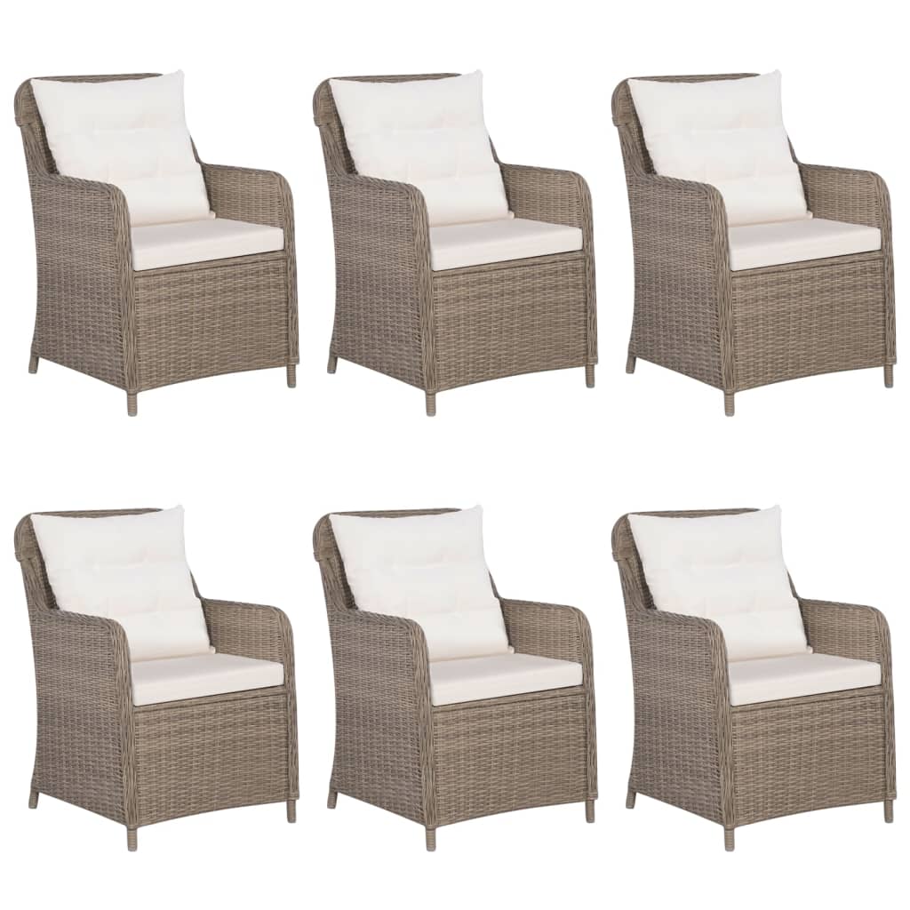 Set da Pranzo da Giardino 7 pz Marrone - homemem39