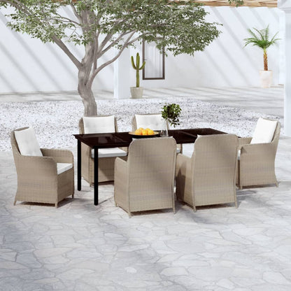 Set da Pranzo da Giardino 7 pz Marrone - homemem39
