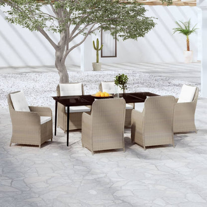 Set da Pranzo da Giardino 7 pz Marrone - homemem39