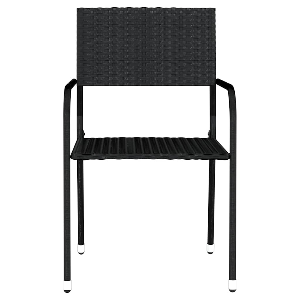 Set Mobili da Pranzo per Giardino 3 pz Nero | homemem39