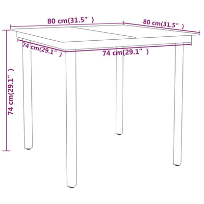 Set Mobili da Pranzo per Giardino 3 pz Grigio | homemem39