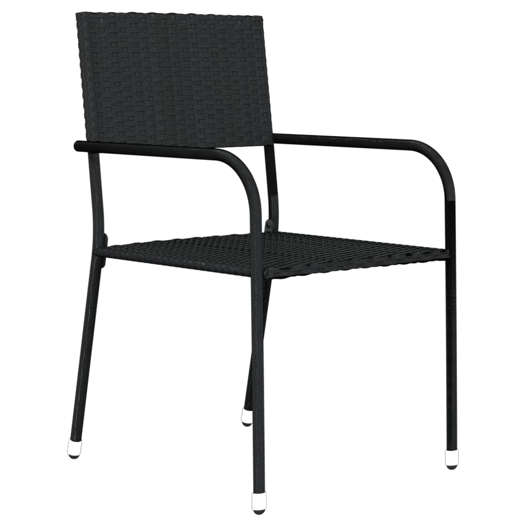 Set Mobili da Pranzo per Giardino 3 pz Nero - homemem39