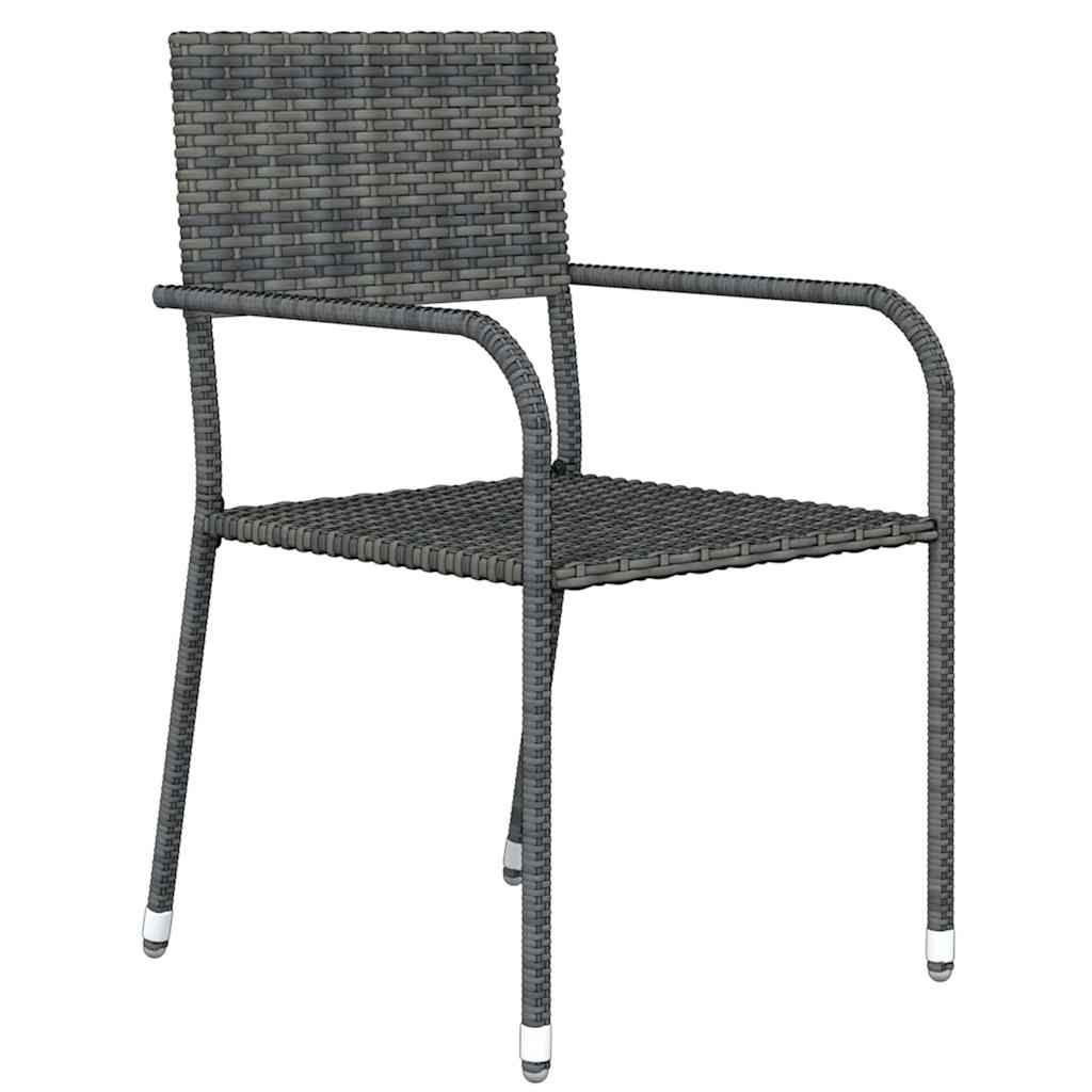 Set Mobili da Pranzo per Giardino 3 pz Grigio | homemem39
