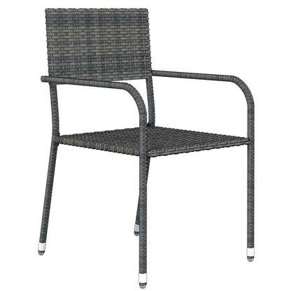 Set Mobili da Pranzo per Giardino 3 pz Grigio | homemem39