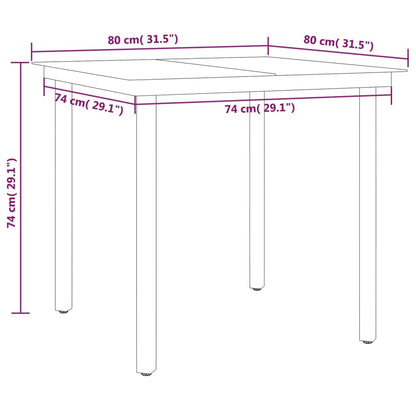 Set da Pranzo da Giardino 5 pz Nero | homemem39