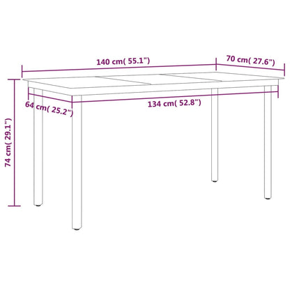 Set da Pranzo da Giardino 5 pz Nero | homemem39