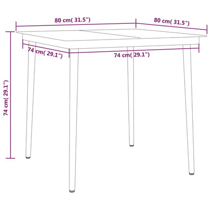 Set da Pranzo da Giardino 5 pz Nero | homemem39