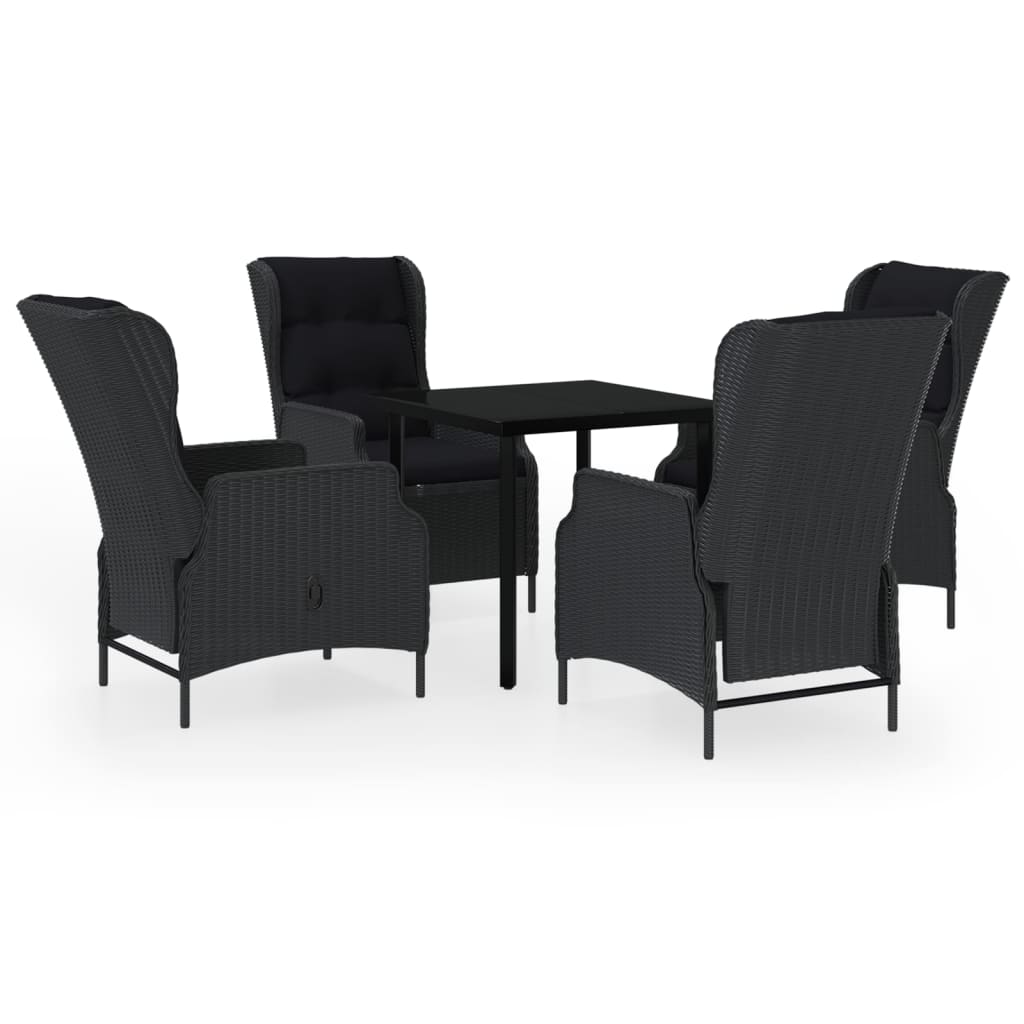 Set da Pranzo da Giardino 5 pz Grigio Scuro | homemem39