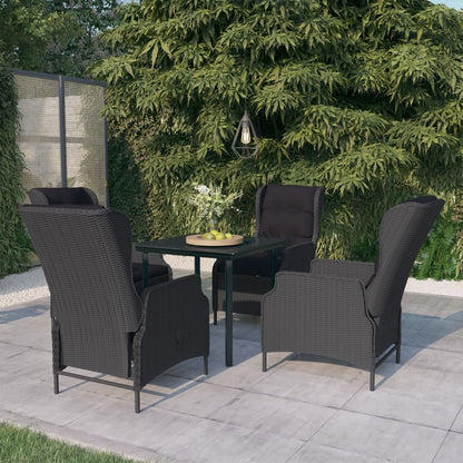 Set da Pranzo da Giardino 5 pz Grigio Scuro | homemem39