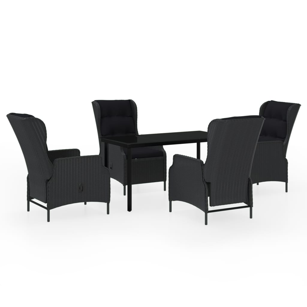 Set da Pranzo da Giardino 5 pz Grigio Scuro | homemem39