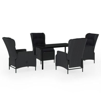 Set da Pranzo da Giardino 5 pz Grigio Scuro | homemem39
