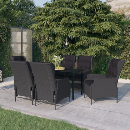 Set da Pranzo da Giardino 7 pz Grigio Scuro | homemem39