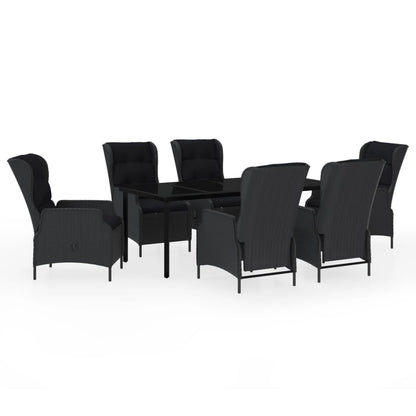 Set da Pranzo da Giardino 7 pz Grigio Scuro | homemem39