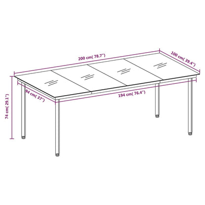 Set da Pranzo da Giardino 7 pz Grigio Scuro | homemem39