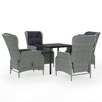Set Mobili da Pranzo per Giardino 5 pz Grigio Chiaro | homemem39