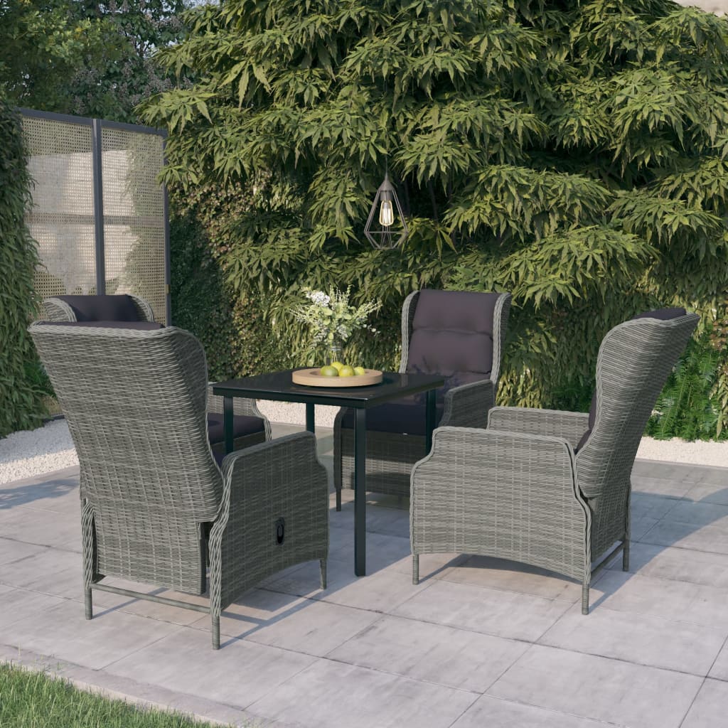 Set Mobili da Pranzo per Giardino 5 pz Grigio Chiaro | homemem39