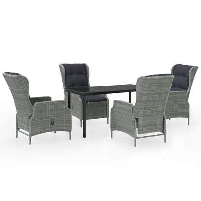 Set Mobili da Pranzo per Giardino 5 pz Grigio Chiaro - homemem39