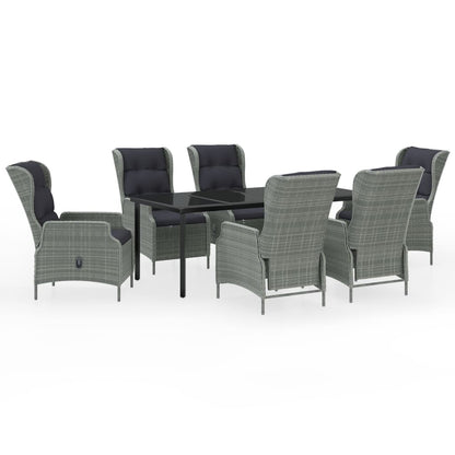 Set da Pranzo da Giardino 7 pz Grigio Chiaro | homemem39