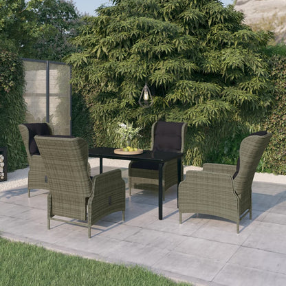 Set Mobili da Pranzo per Giardino 5 pz Marrone | homemem39