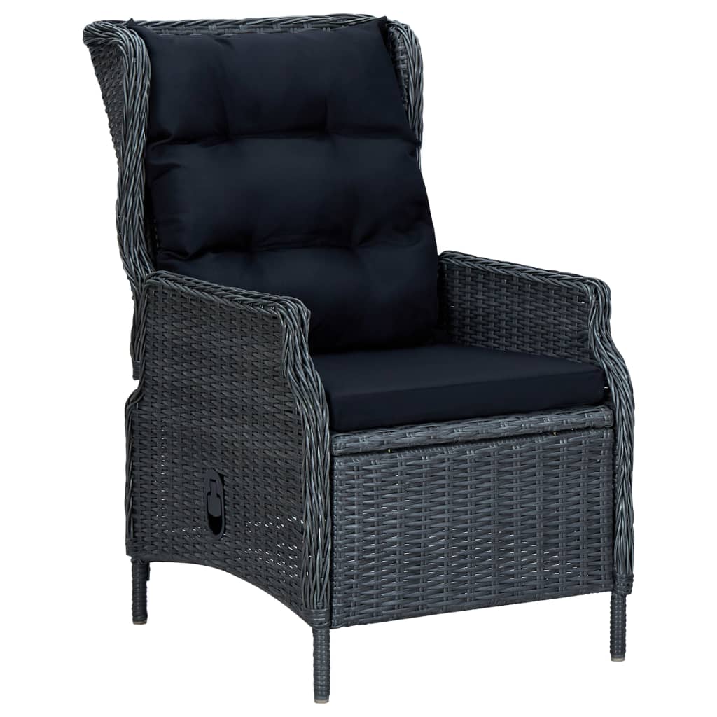 Set da Pranzo da Giardino 3 pz Grigio Scuro | homemem39
