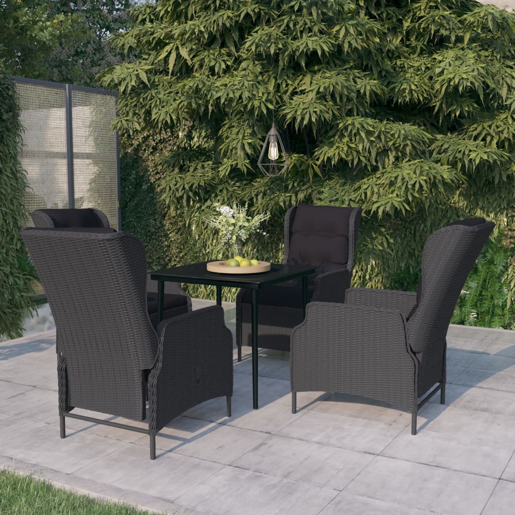 Set da Pranzo da Giardino 5 pz Grigio Scuro | homemem39