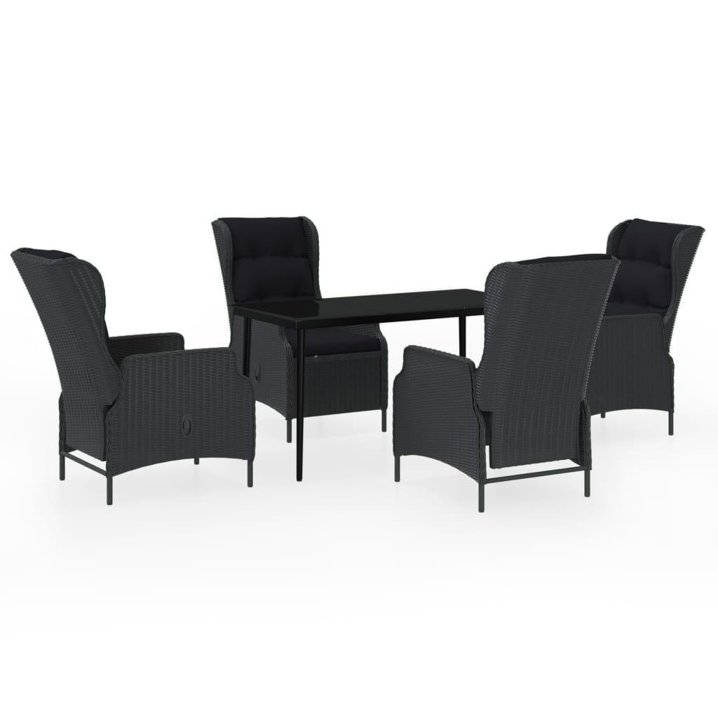 Set da Pranzo da Giardino 5 pz Grigio Scuro | homemem39