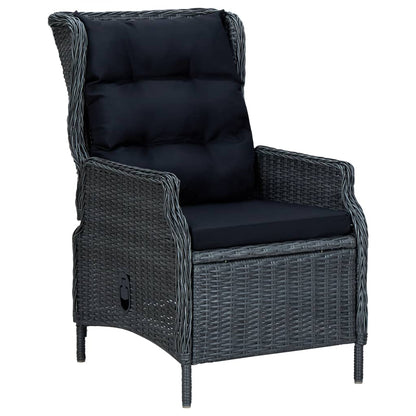 Set da Pranzo da Giardino 5 pz Grigio Scuro | homemem39