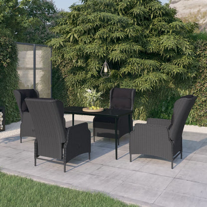 Set da Pranzo da Giardino 5 pz Grigio Scuro | homemem39