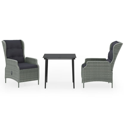 Set da Pranzo da Giardino 3 pz Grigio Chiaro | homemem39