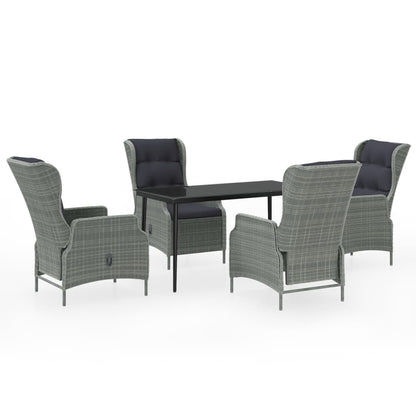 Set Mobili da Pranzo per Giardino 5 pz Grigio Chiaro | homemem39