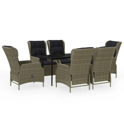 Set da Pranzo da Giardino 7 pz Marrone | homemem39