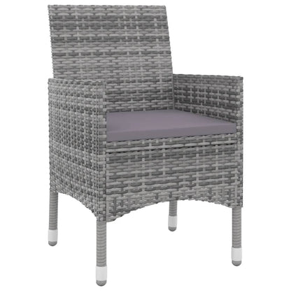 Set da Pranzo da Giardino 5 pz con Cuscini Polyrattan e Vetro | homemem39