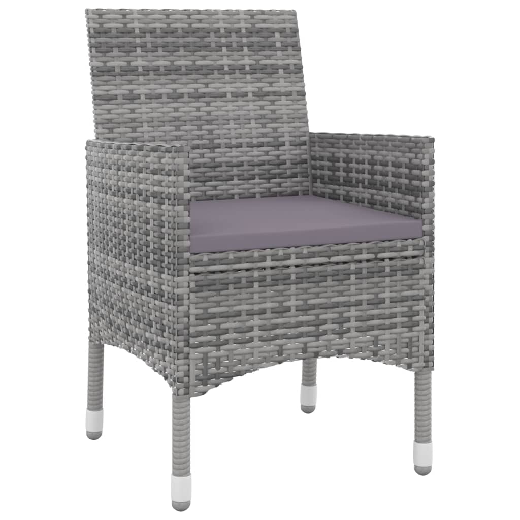 Set da Pranzo da Giardino 7 pz e Cuscini in Polyrattan e Vetro | homemem39