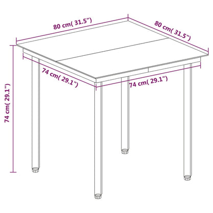 Set da Pranzo da Giardino 5 pz e Cuscini in Polyrattan Nero | homemem39