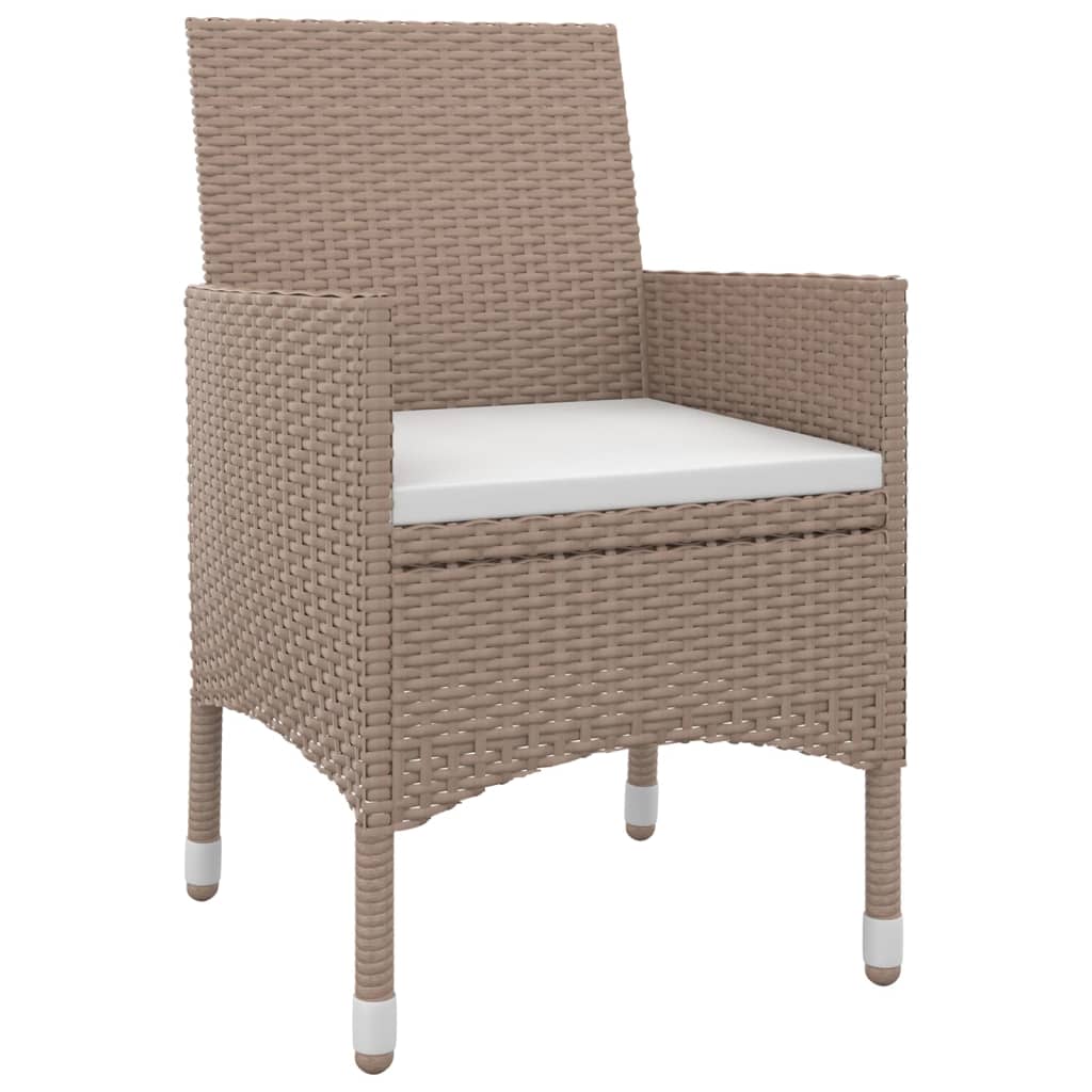 Set da Pranzo da Giardino 5 pz e Cuscini in Polyrattan e Vetro | homemem39