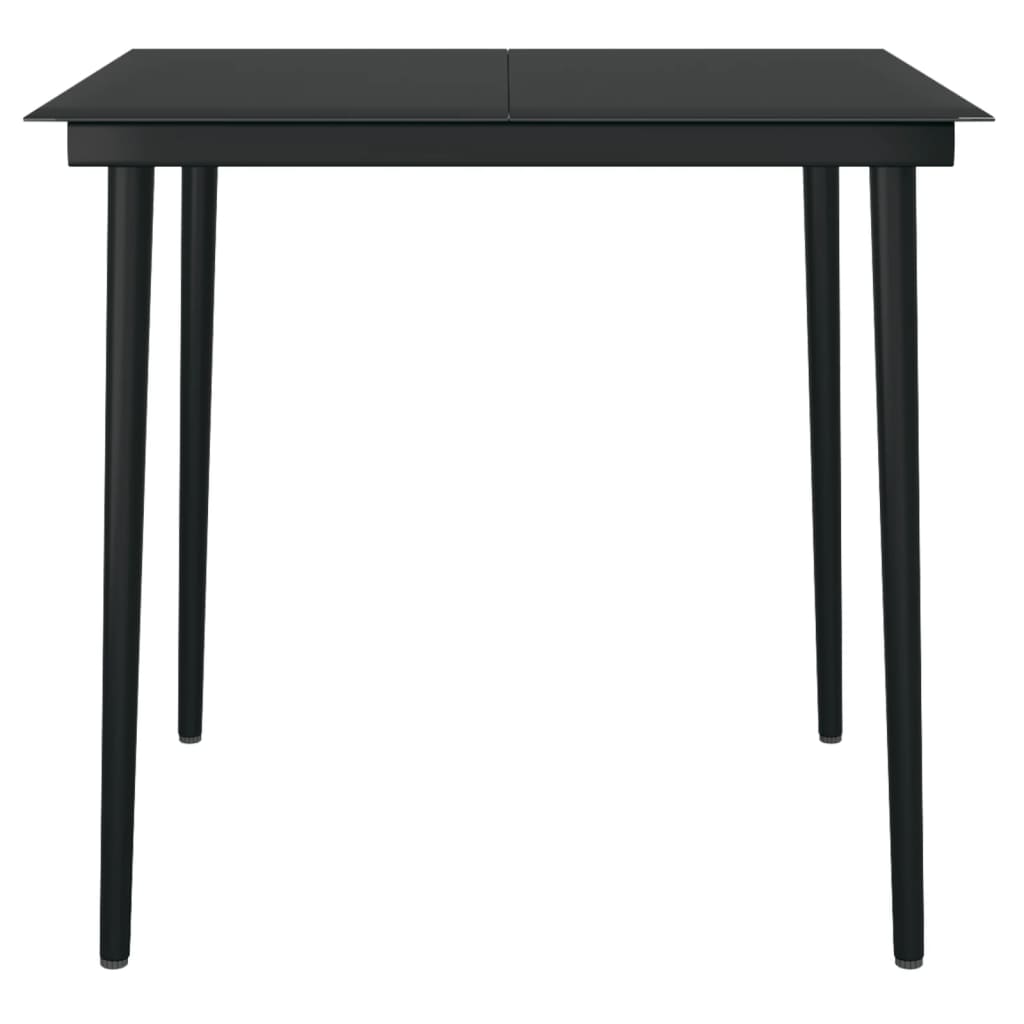 Set da Pranzo per Giardino 5 pz con Cuscini Polyrattan e Vetro | homemem39