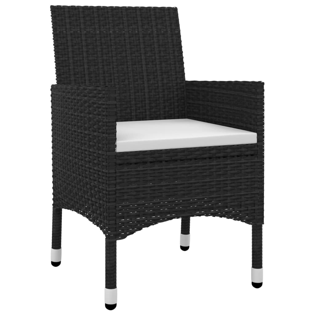 Set da Pranzo per Giardino 5 pz con Cuscini Polyrattan e Vetro | homemem39